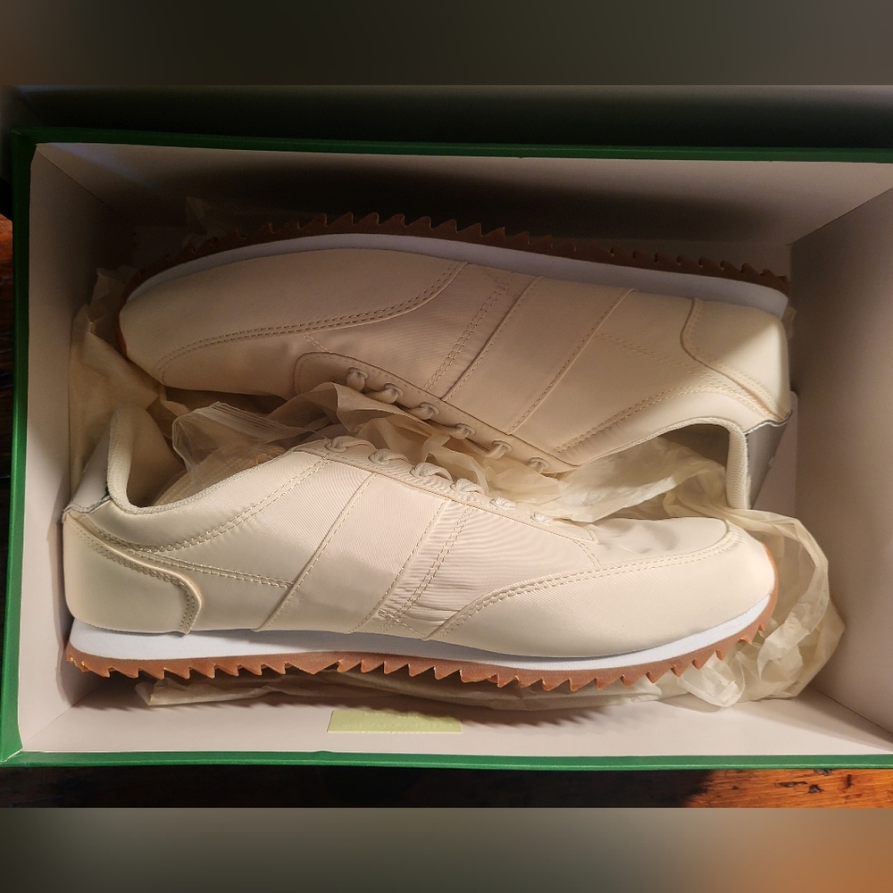 J. CREW NYLON LIGHT TRAINER WOMEN SIZE 11 UK 8 WU 41.5 BP305 NATURAL NEW IN BOX